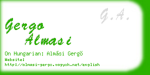 gergo almasi business card